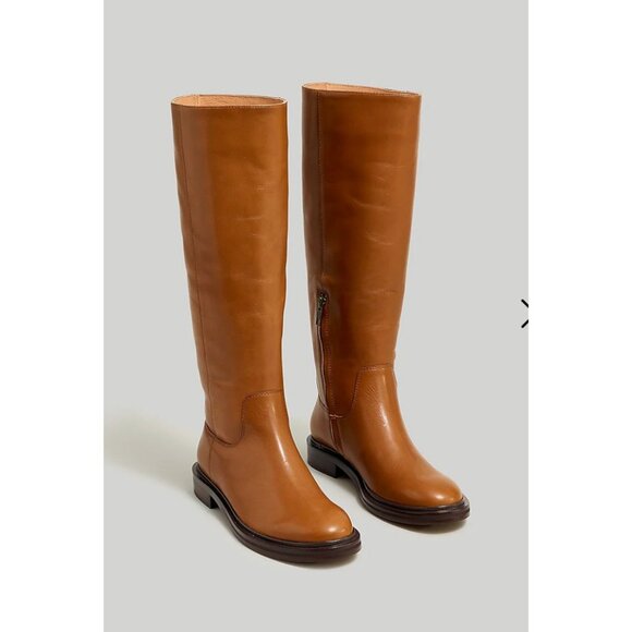 Madewell $298 The Drumgold Boot Extended Calf in Sepia Leather Size 9 NN039 - Picture 4 of 16